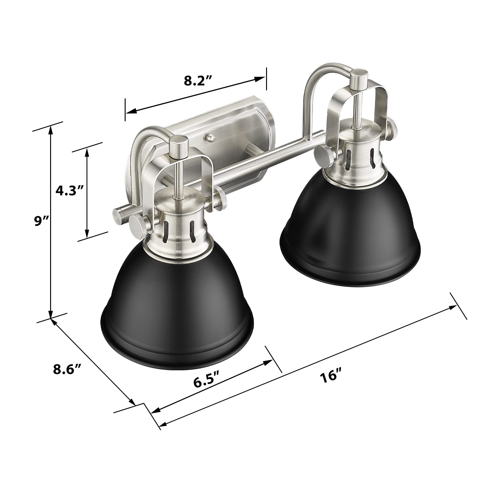8.2"  
4.3"  
9"  
8.6"  
6.5"  
16"