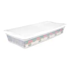 Sterilite - 41 Quart Lightweight Under Bed Storage Box Container with Lid, 24 Pack