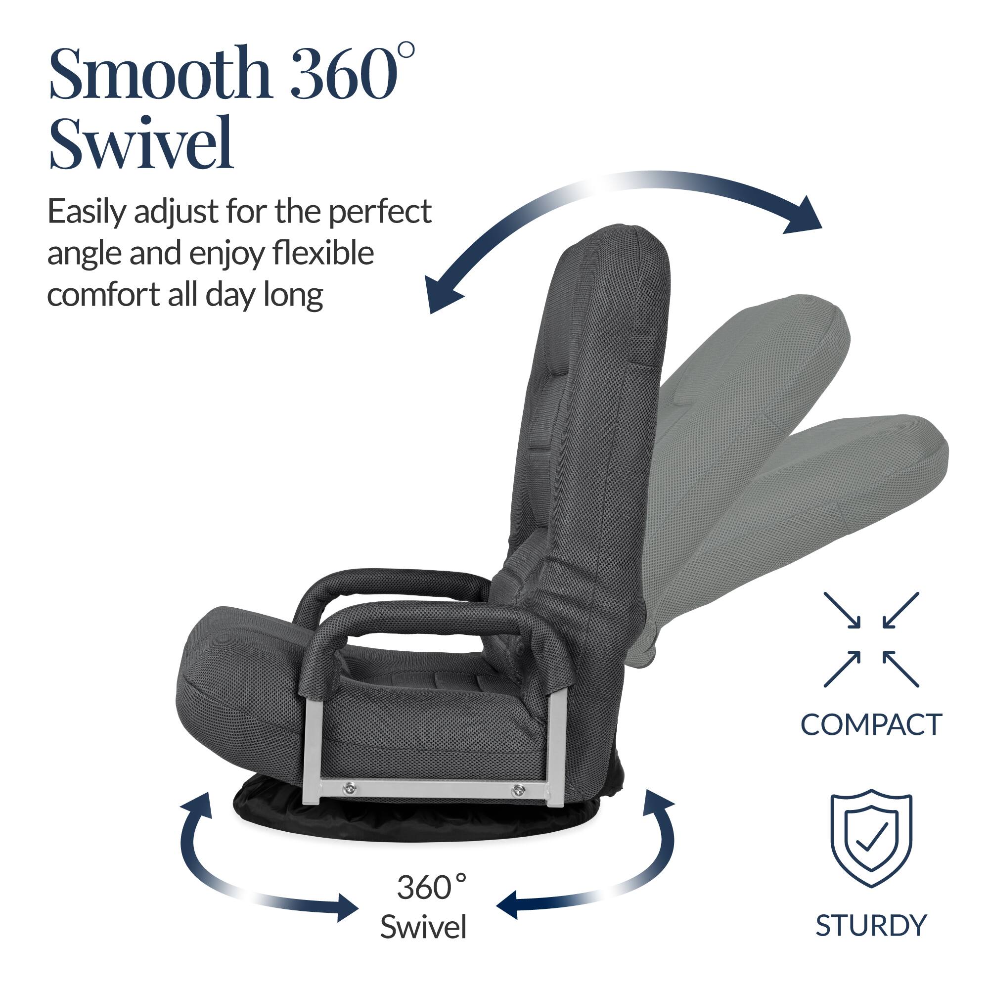 Smooth 360° Swivel  
Easily adjust for the perfect angle and enjoy flexible comfort all day long  

COMPACT  
STURDY  

360° Swivel