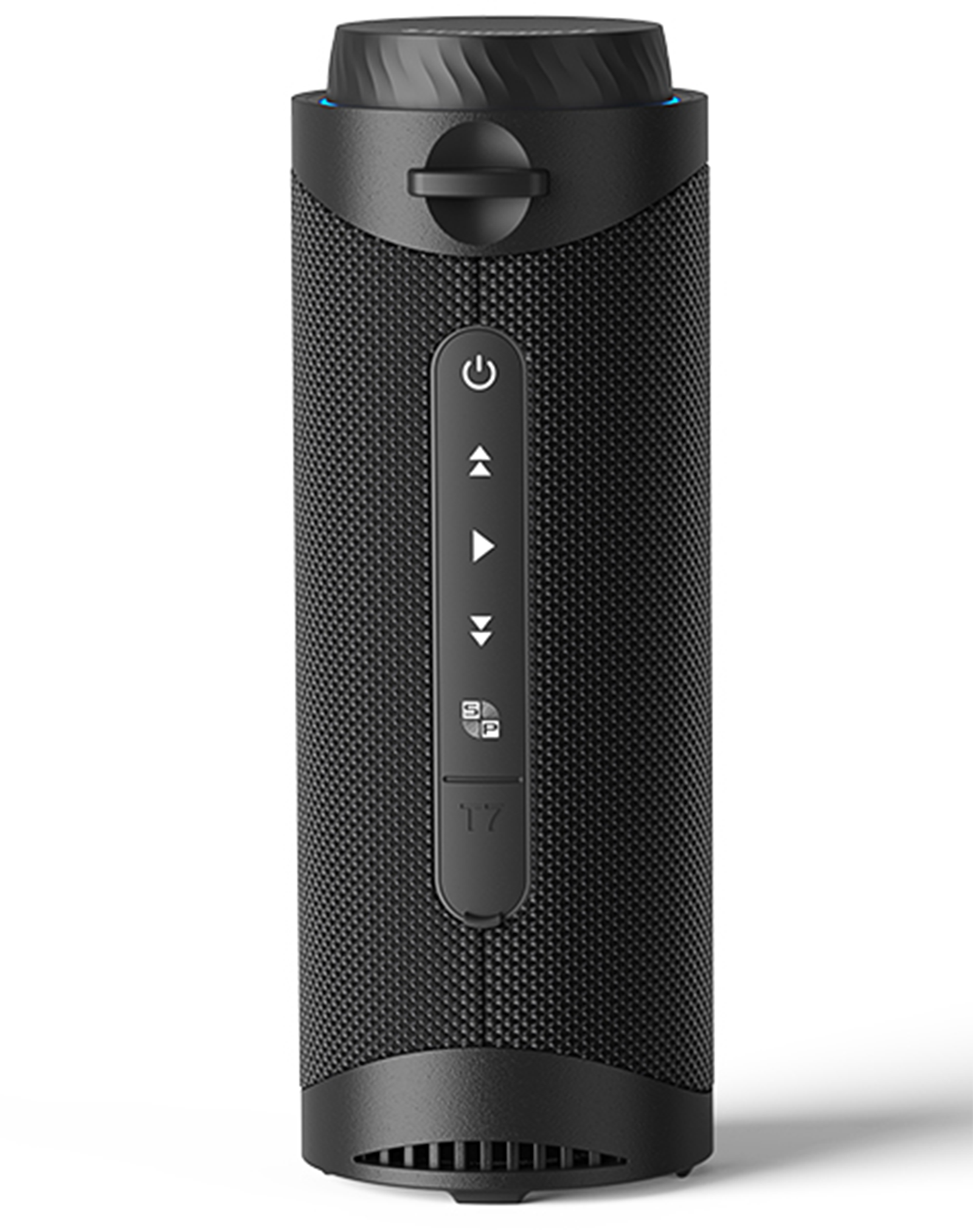 Angle. Tronsmart - T7 Portable Bluetooth Speaker, 30W 360° Surround Sound, Deep Bass, IPX7 Waterproof, Custom EQ, 12H Playtime, TF Card - Black.