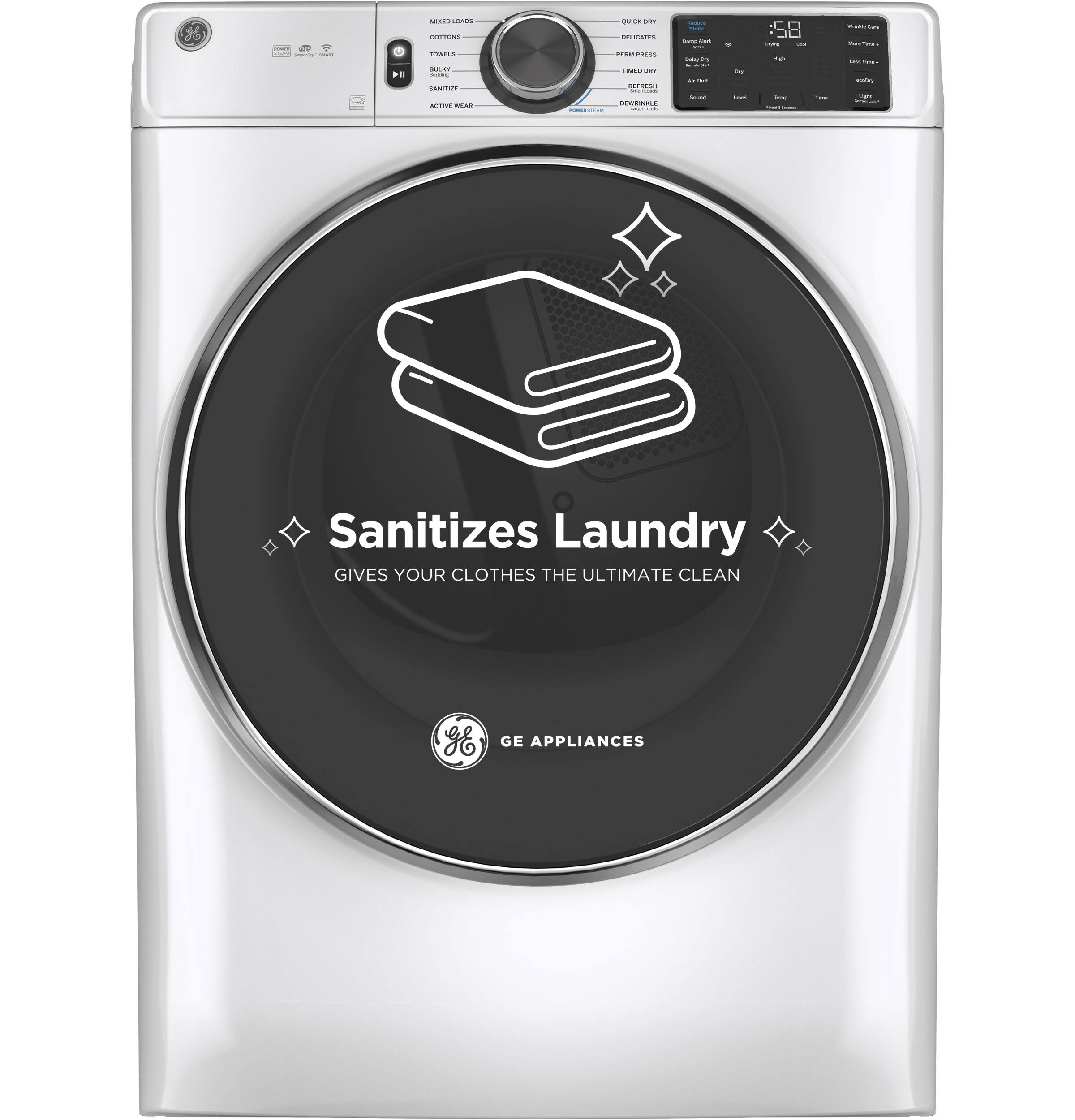Sanitizes Laundry  
Gives Your Clothes the Ultimate Clean  
GE Appliances