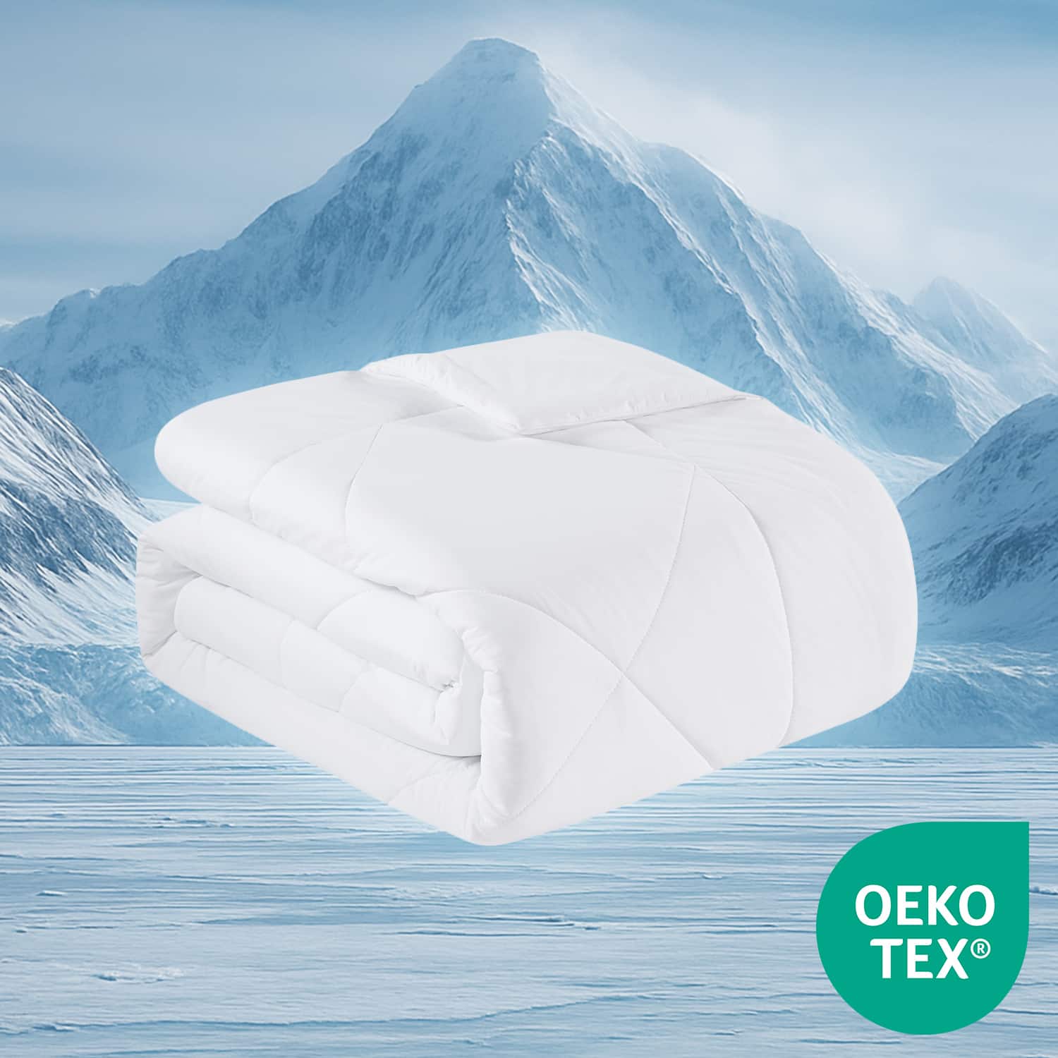 Sweet Home Collection - Cooling Oversized All-Season Reversible Single Comforter, Twin/Twin XL - White