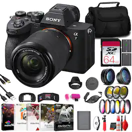 Sony - a7 IV Mirrorless Camera with 28-70mm Lens + 64GB Card + Filter Kit + More