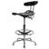 Alt View 14. Alamont Home - Bradley Contemporary Plastic Drafting Stool - Black.