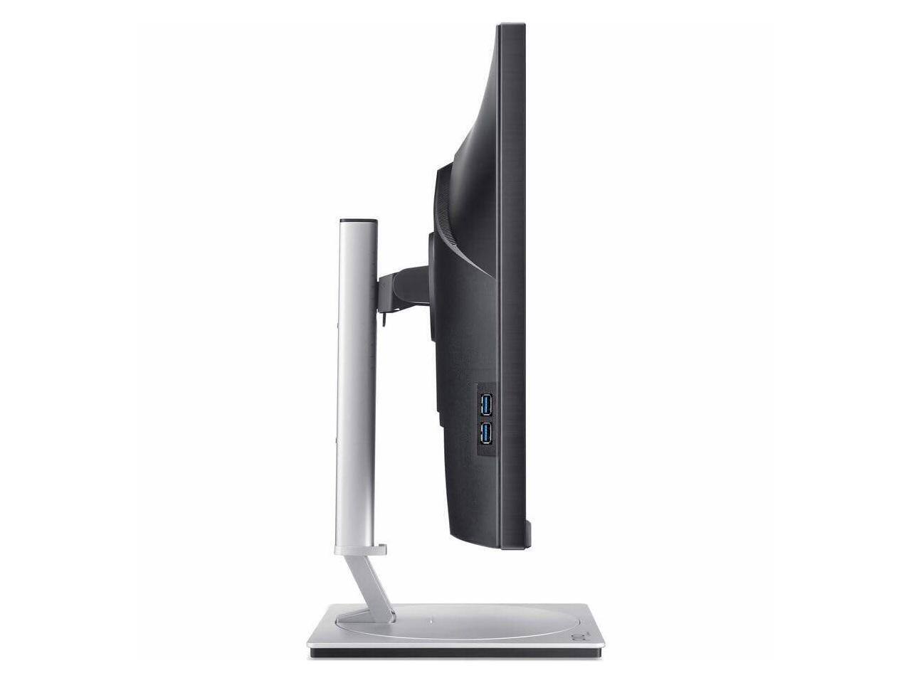Alt View 3. Acer - Acer PE270K L1 27" 4K UHD IPS Monitor, HDR10, Calibrated, sRGB, USB-C, Adjustable Stand - silver.