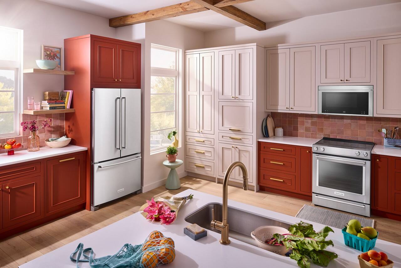 Alt View 23. KitchenAid - 1.1 Cu. Ft. Convection Flush Built-In Over-the-Range Smart Microwave with Sensor Cooking and Air Fry Mode - Stainless Steel.