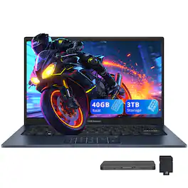 ASUS - Vivobook 14 14" FHD Laptop,Intel Core i3-1315U,40GB RAM,2TB SSD+1TB Dock Set,Intel UHD GPU,Wi-Fi 6E,Win 11 - Blue