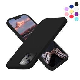 Entronix - Liquid Silicone Case for iPhone 13 - Soft Touch and Durable Protection - Black