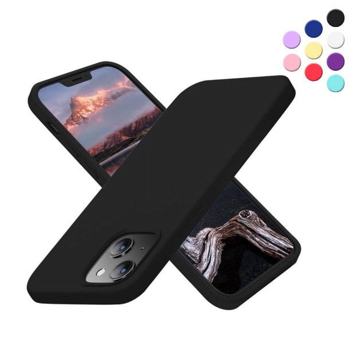 Entronix - Liquid Silicone Case for iPhone 13 - Soft Touch and Durable Protection - Black