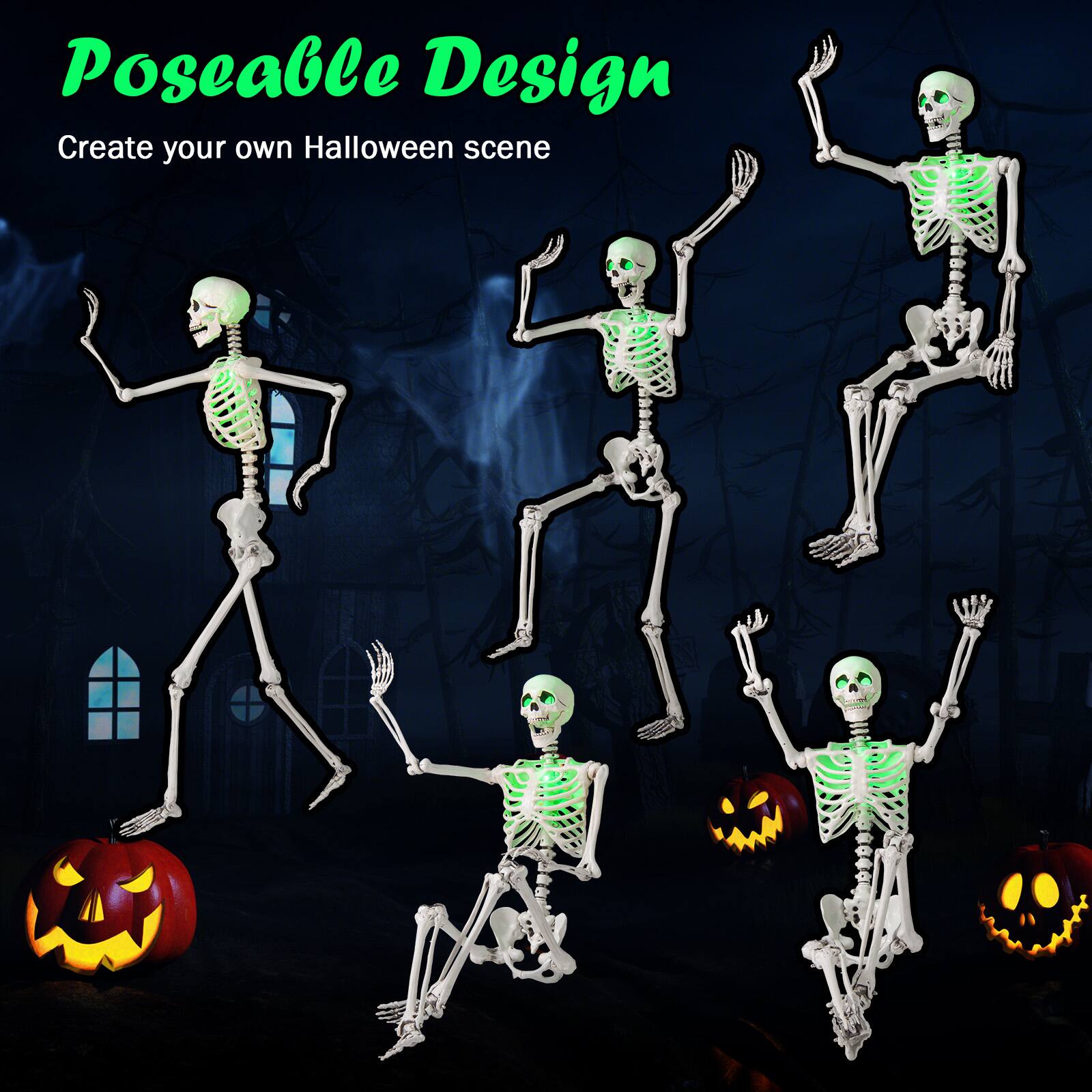 Poseable Design  
Create your own Halloween scene