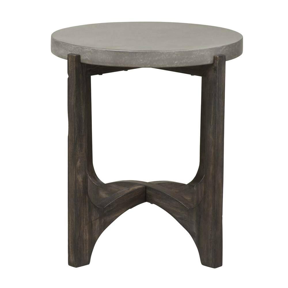 Angle. Liberty Furniture Industries - Cascade End Table in Wirebrush Rustic Brown - Brown.