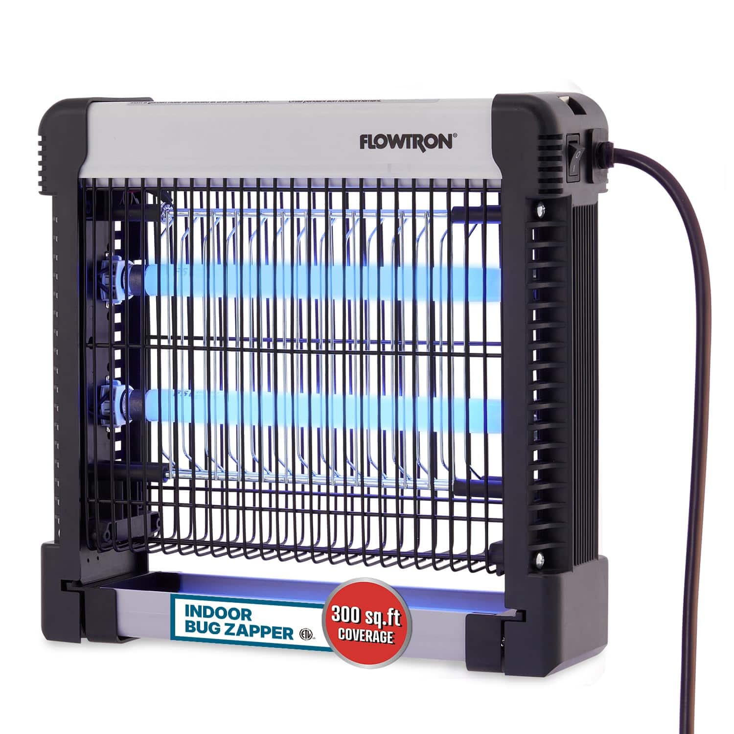 Indoor Bug Zapper – 3000 V Electric Insect Killer with Dual UV Lights, 300 Sq Ft Coverage