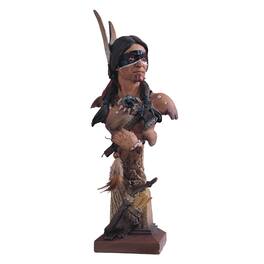 FC Design - 14"H Native American Warrior Bust with Axe Native American Figurine Statue Desk Tabletop Home Decor Gift - Multi-Color