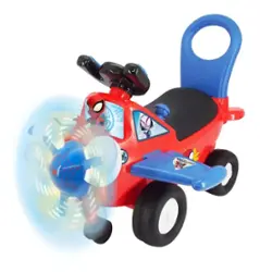 Kiddieland - Marvel Lights 'N' Sounds Spidey Activity Plane Ride-On - Front_Zoom