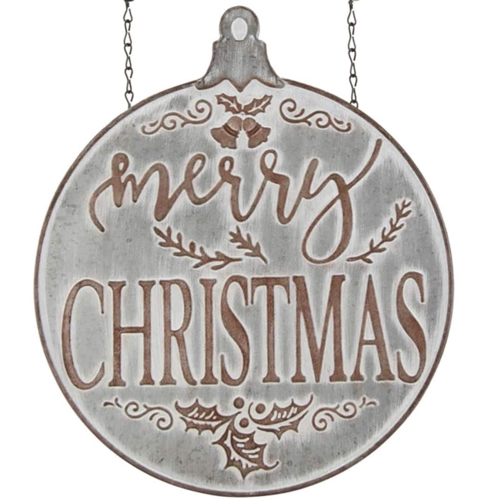 K&K Interiors - Grey Metal Merry Christmas Double Sided Arrow Replacement Sign 13 inch - Arrow Sold Separately - Gray price history on PriceWatchPro