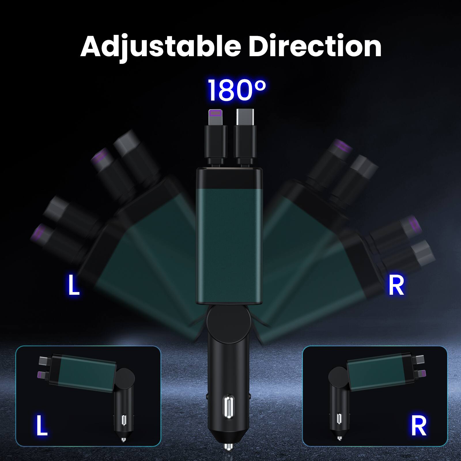 Adjustable Direction  
180°  
L  
R  
L  
R