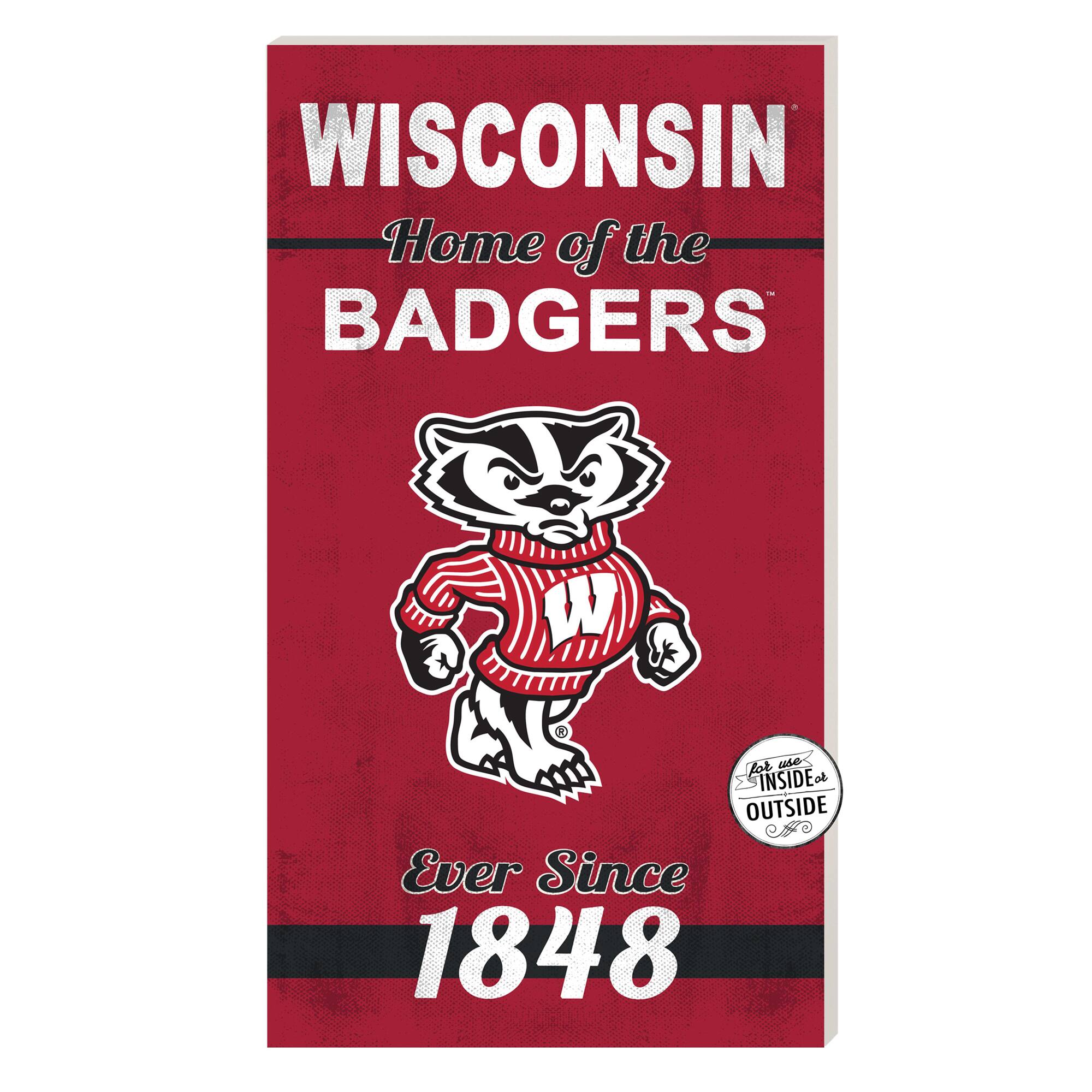 Wisconsin Badgers 11'' x 20'' Home Of The Sign