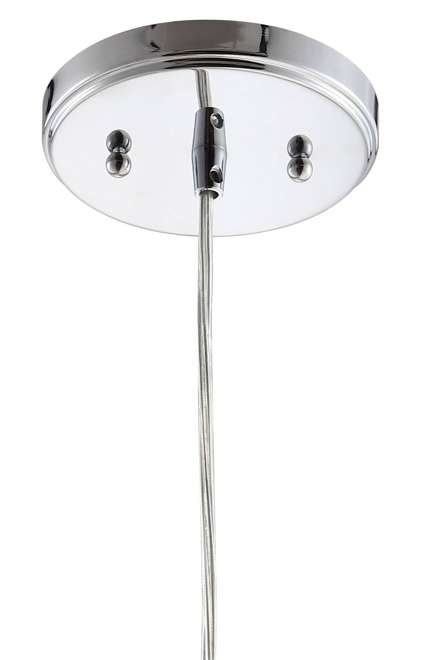 Alt View 5. Jonathan Y - Ferano 9" Adjustable Metal/Glass LED Pendant, Chrome - Chrome.