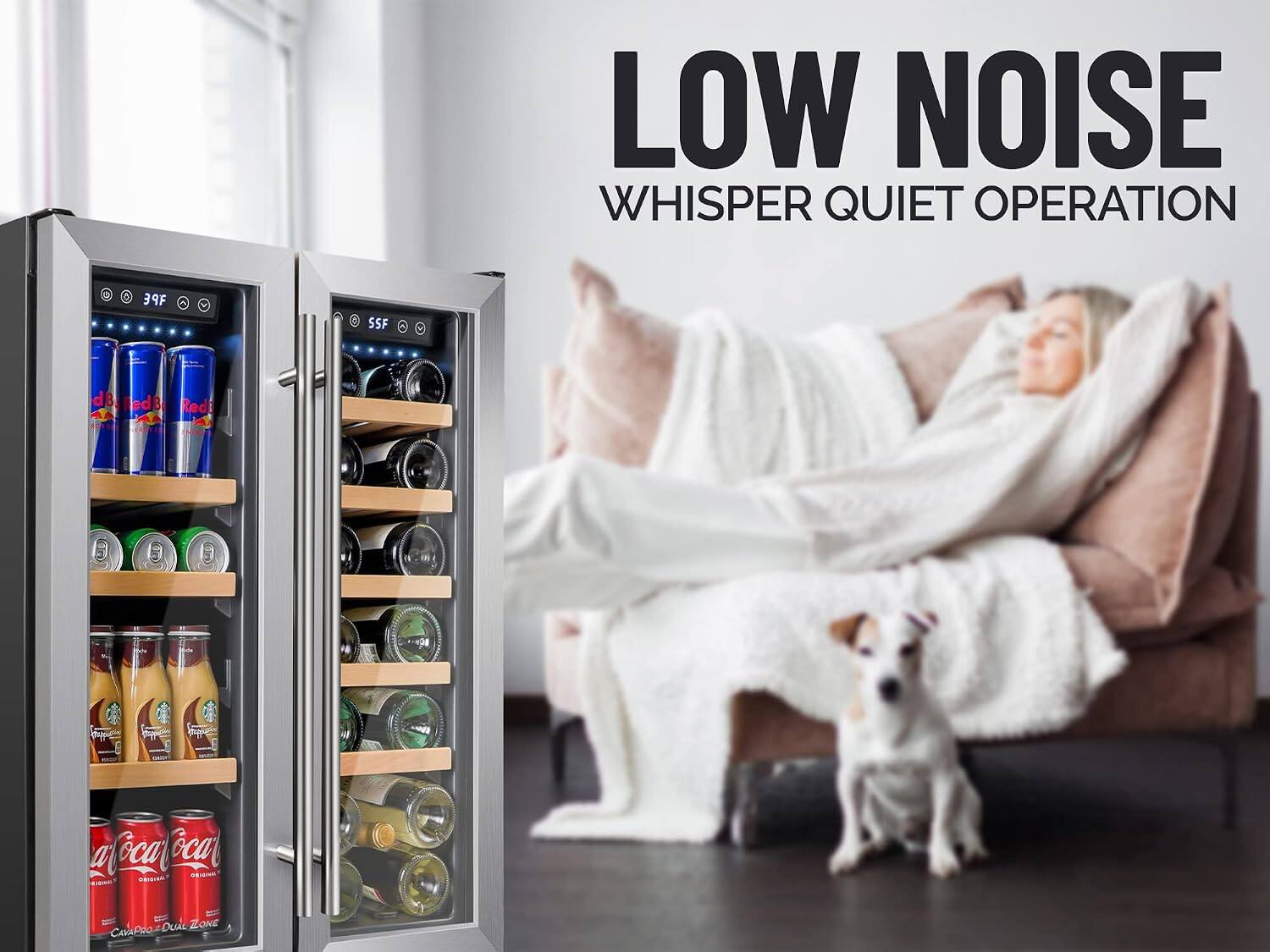 LOW NOISE WHISPER QUIET OPERATION  
39°F  
SSF  
LED  
Red: G  
Fre caloca ca  
aaam  
DUAL ZONE  
CAV PROZ  
PAO