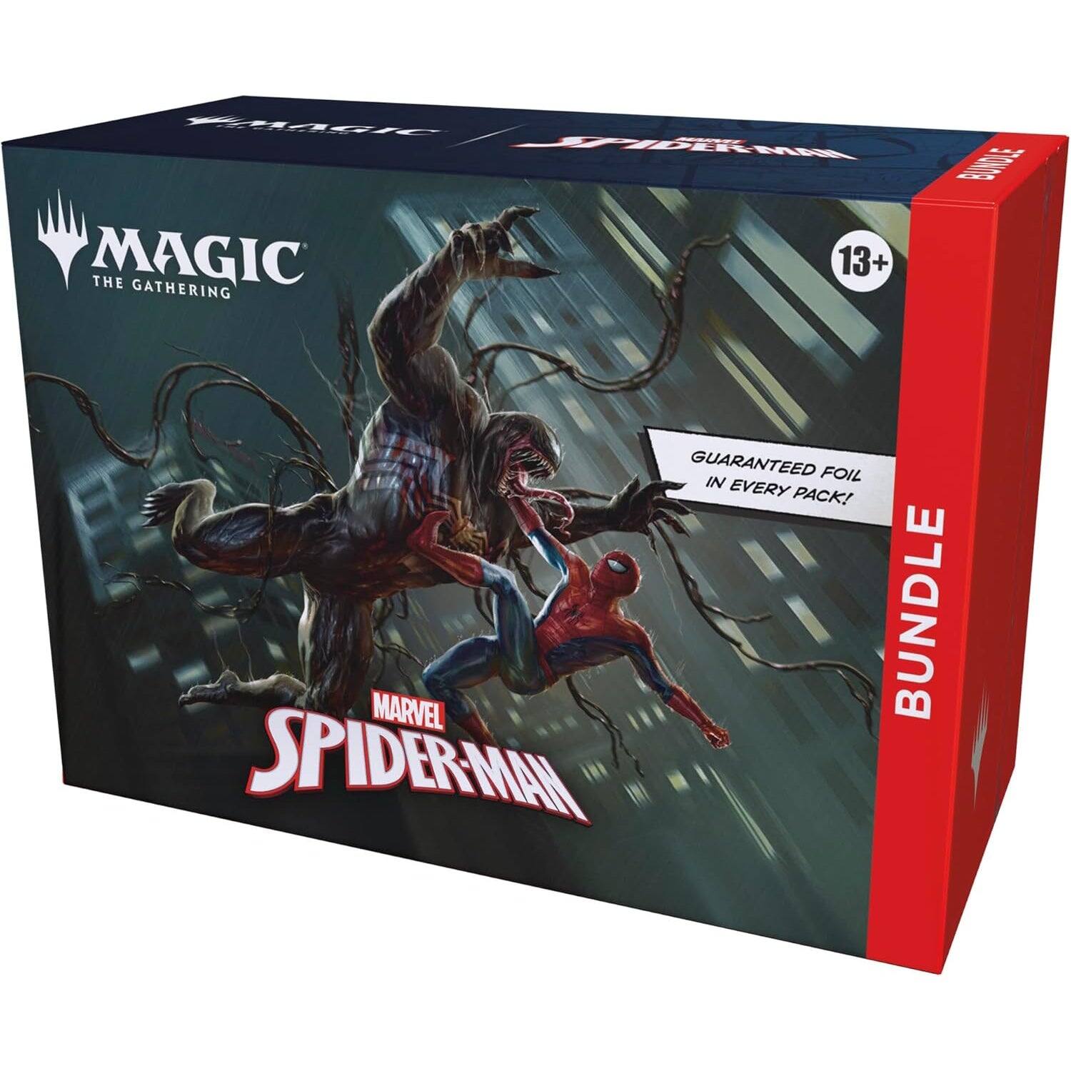 MAGIC THE GATHERING SPIDER-MAN BUNDLE 13+ GUARANTEED FOIL IN EVERY PACK!