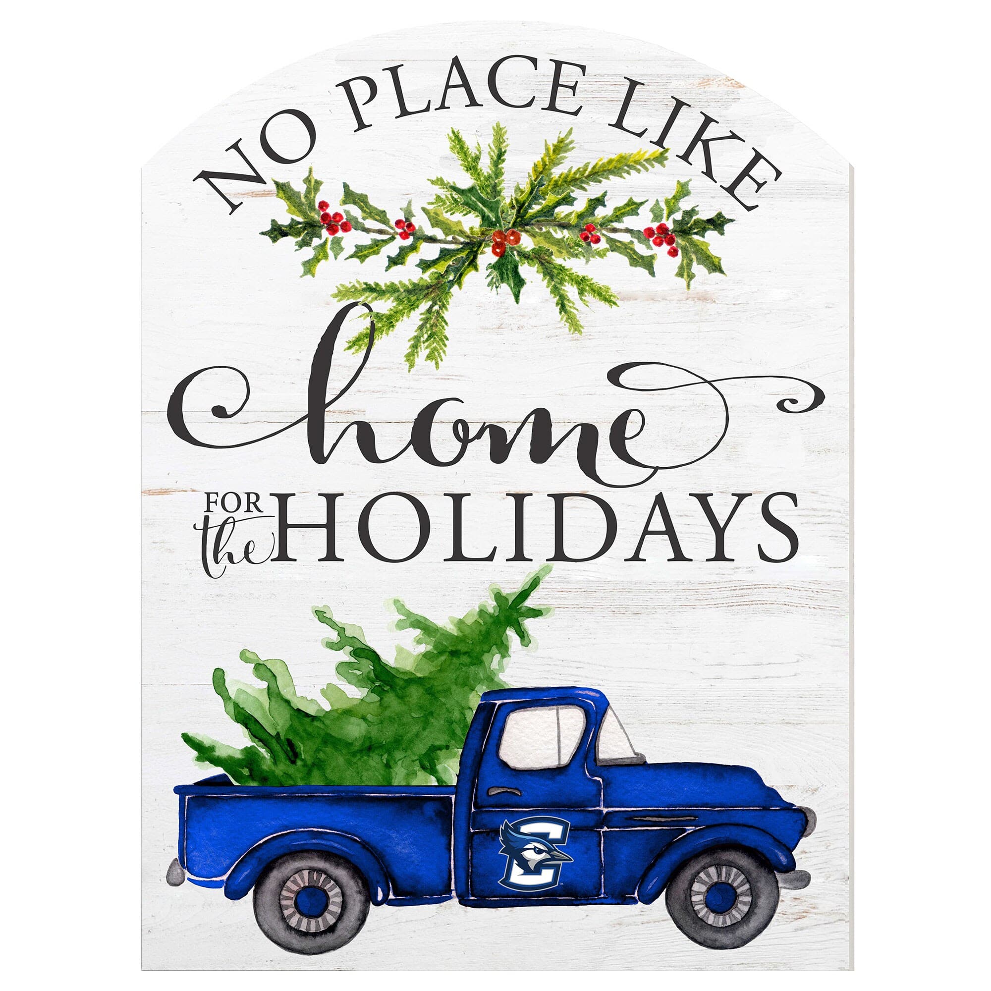 Jardine - Creighton Bluejays 16'' x 22'' Holiday Marquee Sign - White