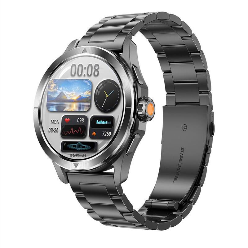 SKRAN - 1.53" High-Definition Screen Smart Watch with Calling,Heart Rate,Blood Pressure,Oxygen,Temperature Monitoring,Three-link - Black - (2026)