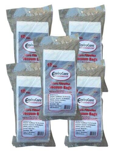 10 EnviroCare Commercial Eloro Filtration Vacuum Bags