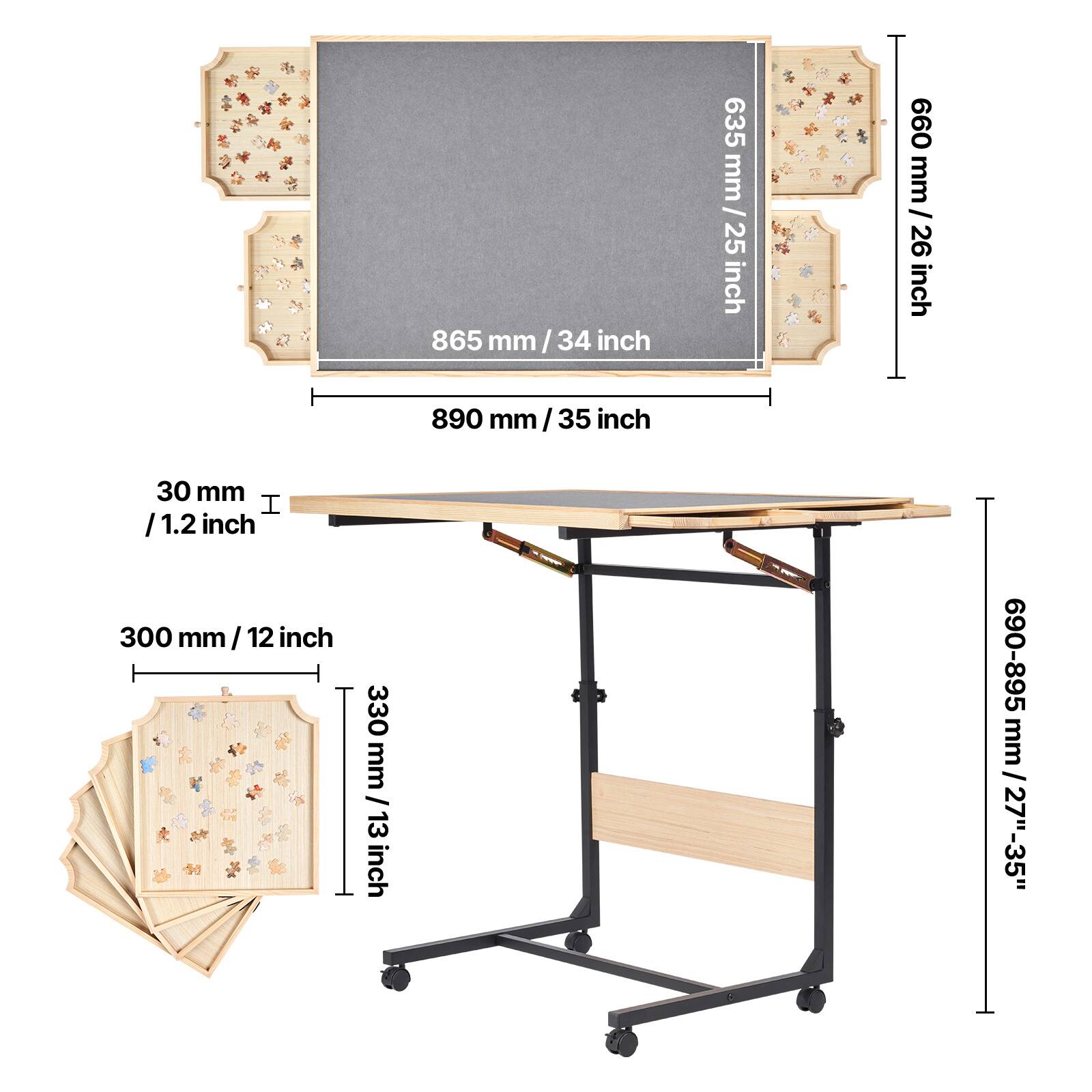 865 mm / 34 inch, 635 mm / 25 inch, 890 mm / 35 inch, 30 mm / 1.2 inch, 300 mm / 12 inch, 330 mm / 13 inch, 690-895 mm / 27"-35"