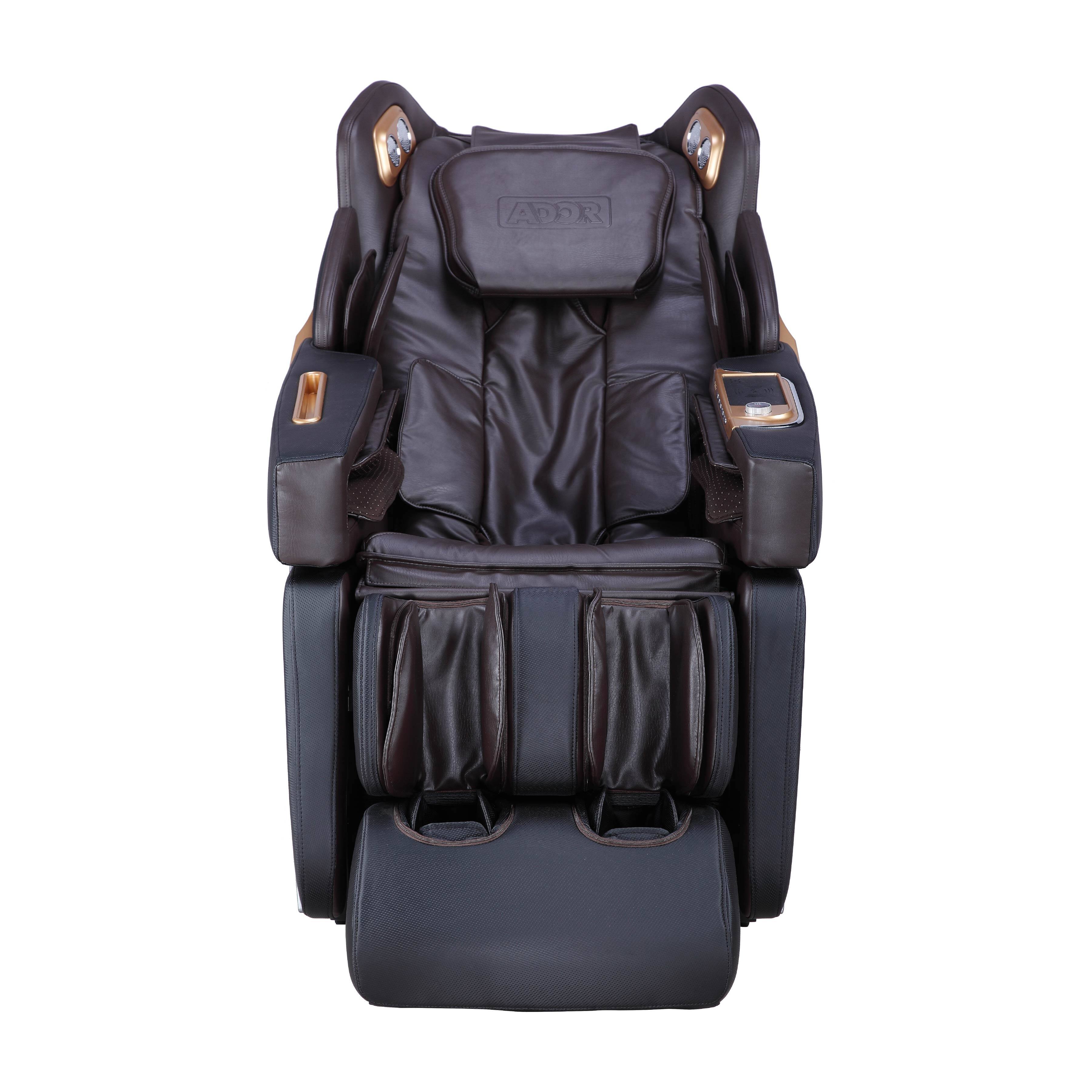 Angle. Osaki - Ador - Allure 3D Zero Gravity Massage Chair With Calf Rollers - Black/Brown.