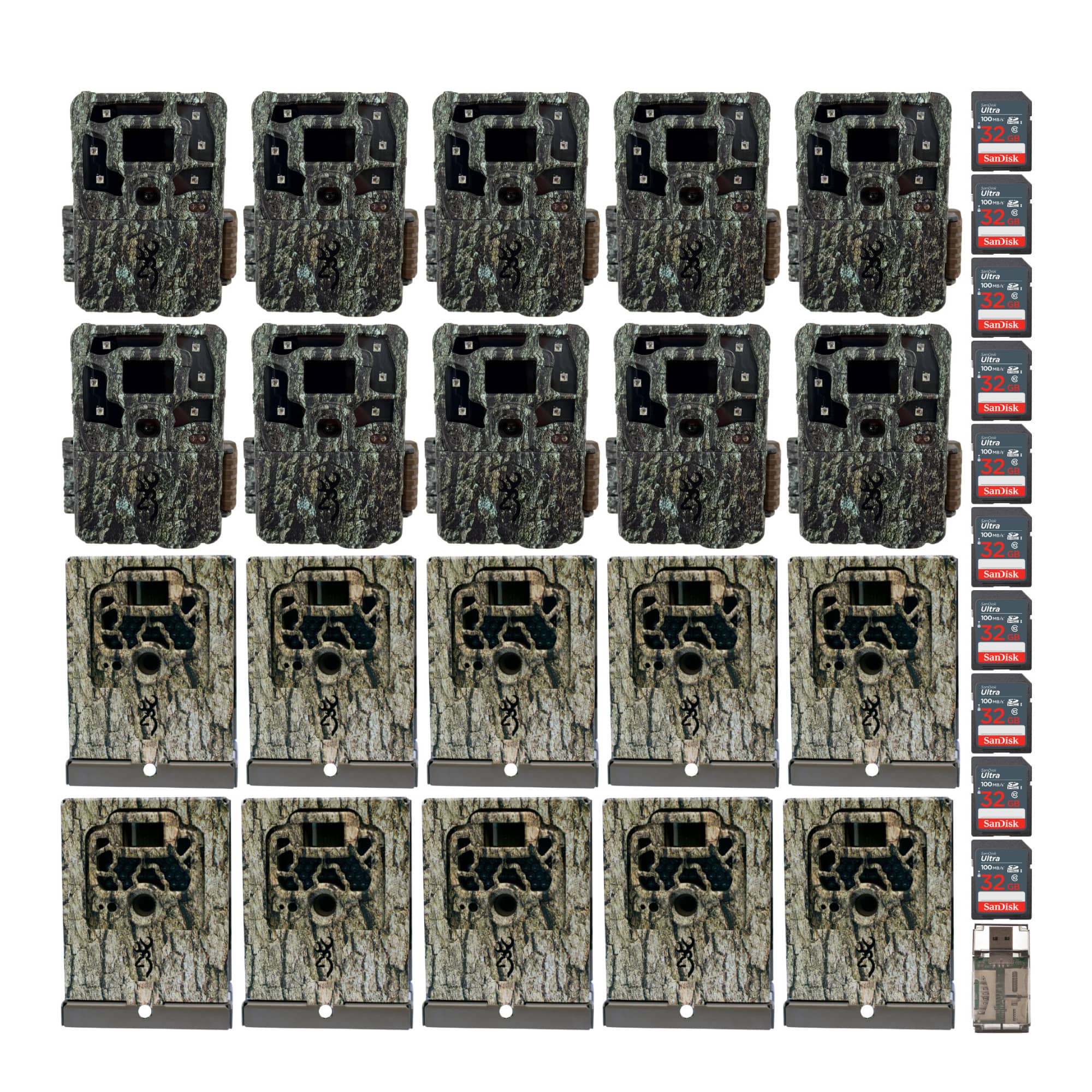 Browning - Strike Force Pro X 1080 Trail Camera with Security Box Bundle (10-Pack)