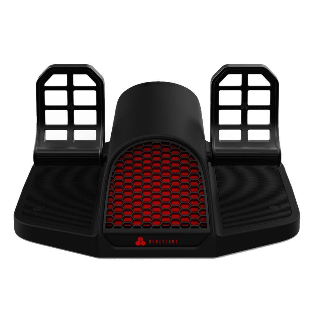 Left. Honeycomb Aeronautical - Honeycomb Bravo Throttle Quadrant with Charlie Rudder Pedals and Xbox Hub Bundle - Black.