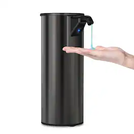 Dapper Styles - Stainless Automatic Soap Dispenser 4 level Adjustable Liquid Dispenser With Smart Sensor touchless Electric - 350ml Battery-black