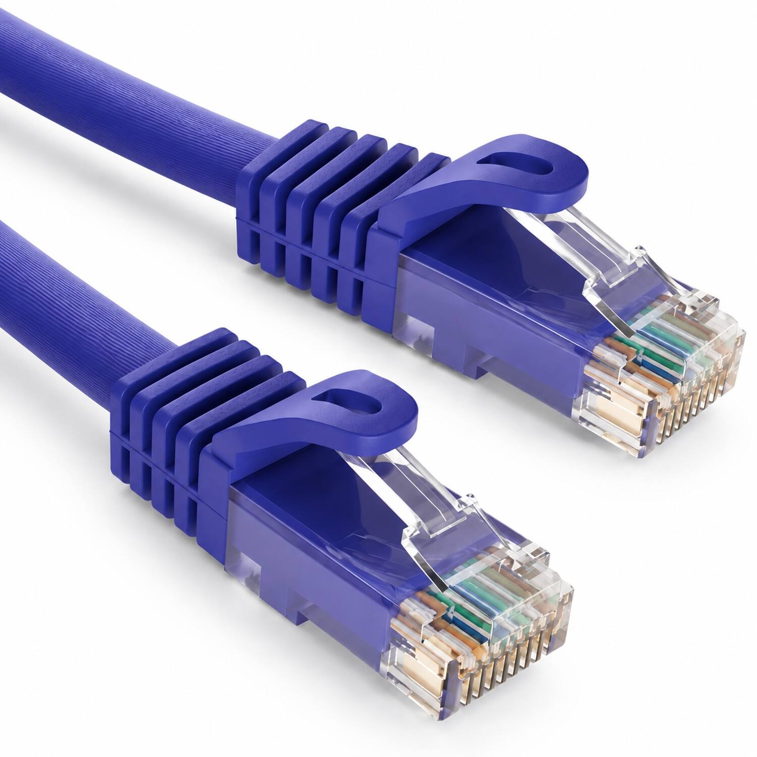 Angle. Sanoxy - SANOXY Cables and Adapters; 100ft Cat6a 600 MHz UTP Snagless Ethernet Network Patch Cable, Purple - Purple.