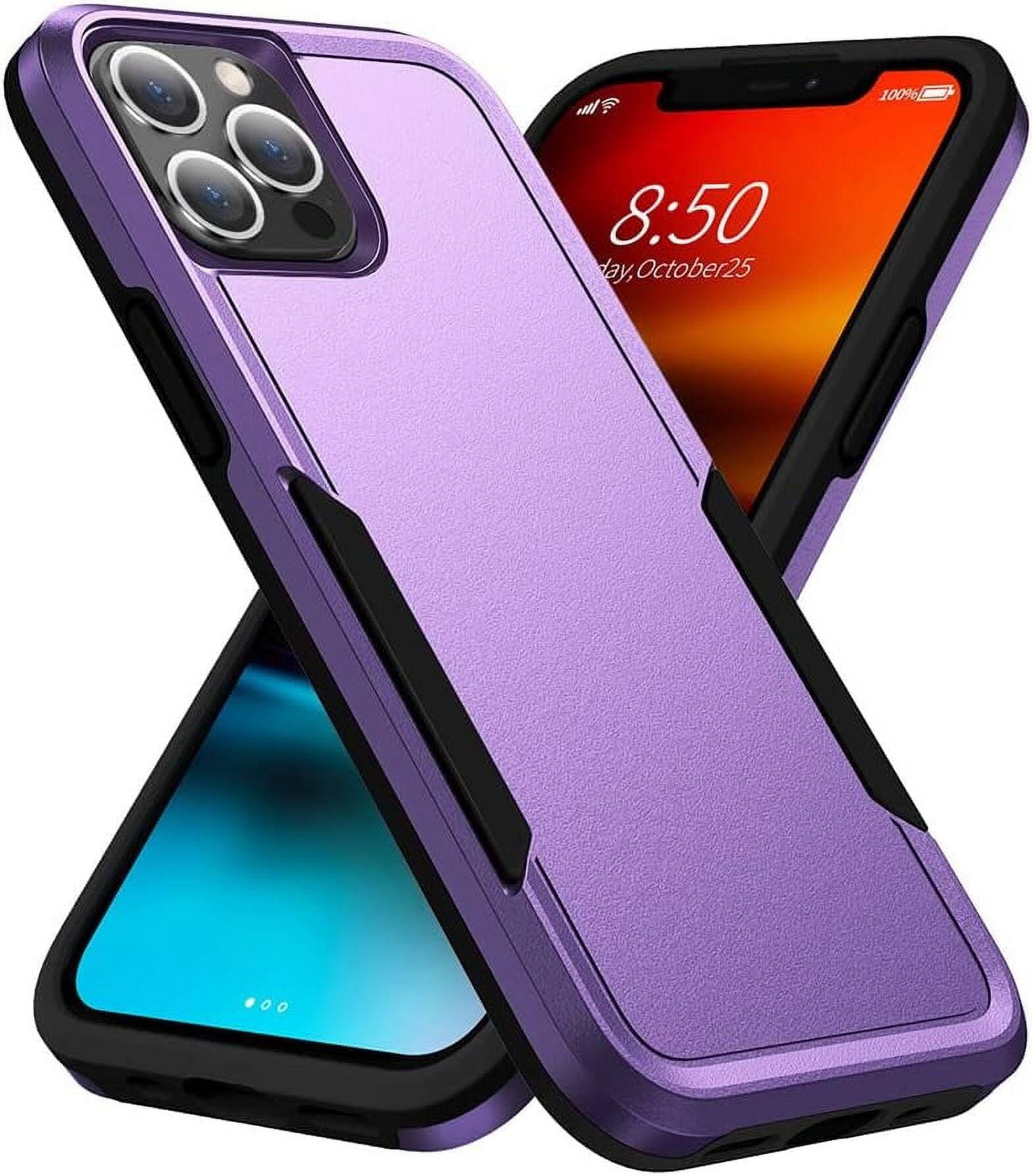Entronix - Dual-Layer Soft-Touch Case for iPhone 13 Pro Max - Ultimate Protection and Style - Purple