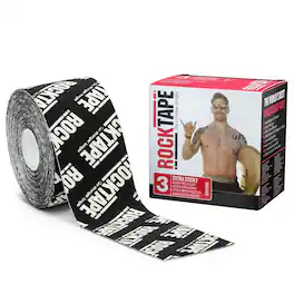 RockTape - Standard Extra Sticky Athletic Tape - Logo Black