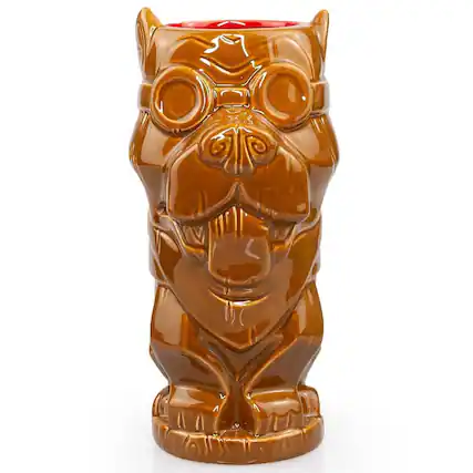 Front. Fallout - Geeki Tikis Fallout Dogmeat Mug | Crafted Ceramic | Holds 14 Ounces - Brown.
