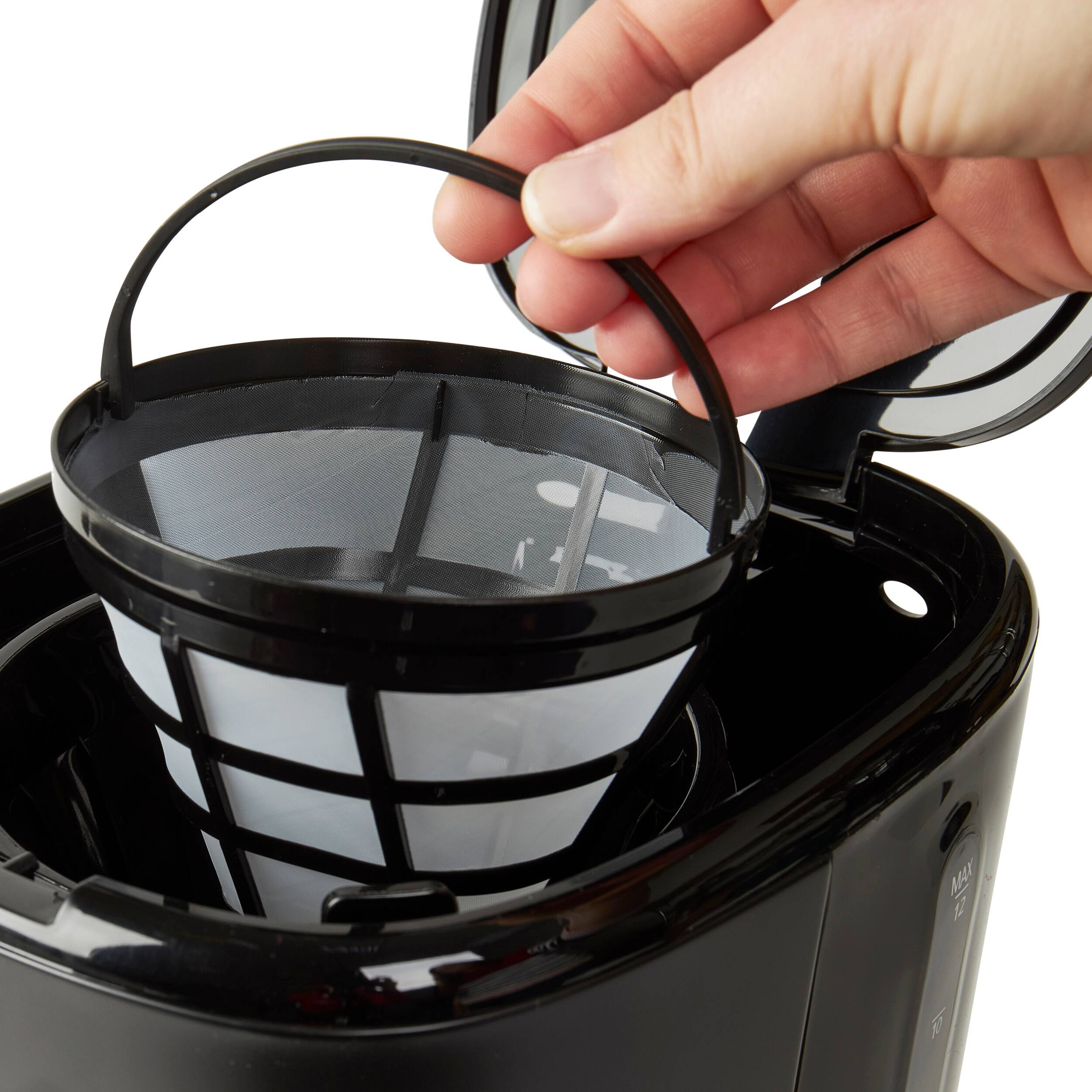 Alt View 13. Haden - 12-Cup Programmable Coffee Maker with Strength Control and Timer - Black and Copper.