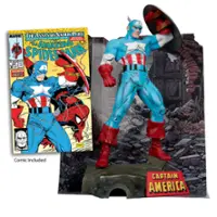 McFarlane Toys - Marvel Captain America 1:6th Scale Posed Figure with Scene & Comic (The Amazing Spider-Man #323) - Front_Zoom