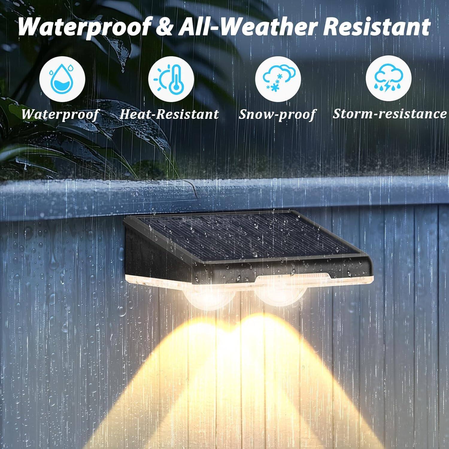 Waterproof & All-Weather Resistant

- Waterproof
- Heat-Resistant
- Snow-proof
- Storm-resistance
