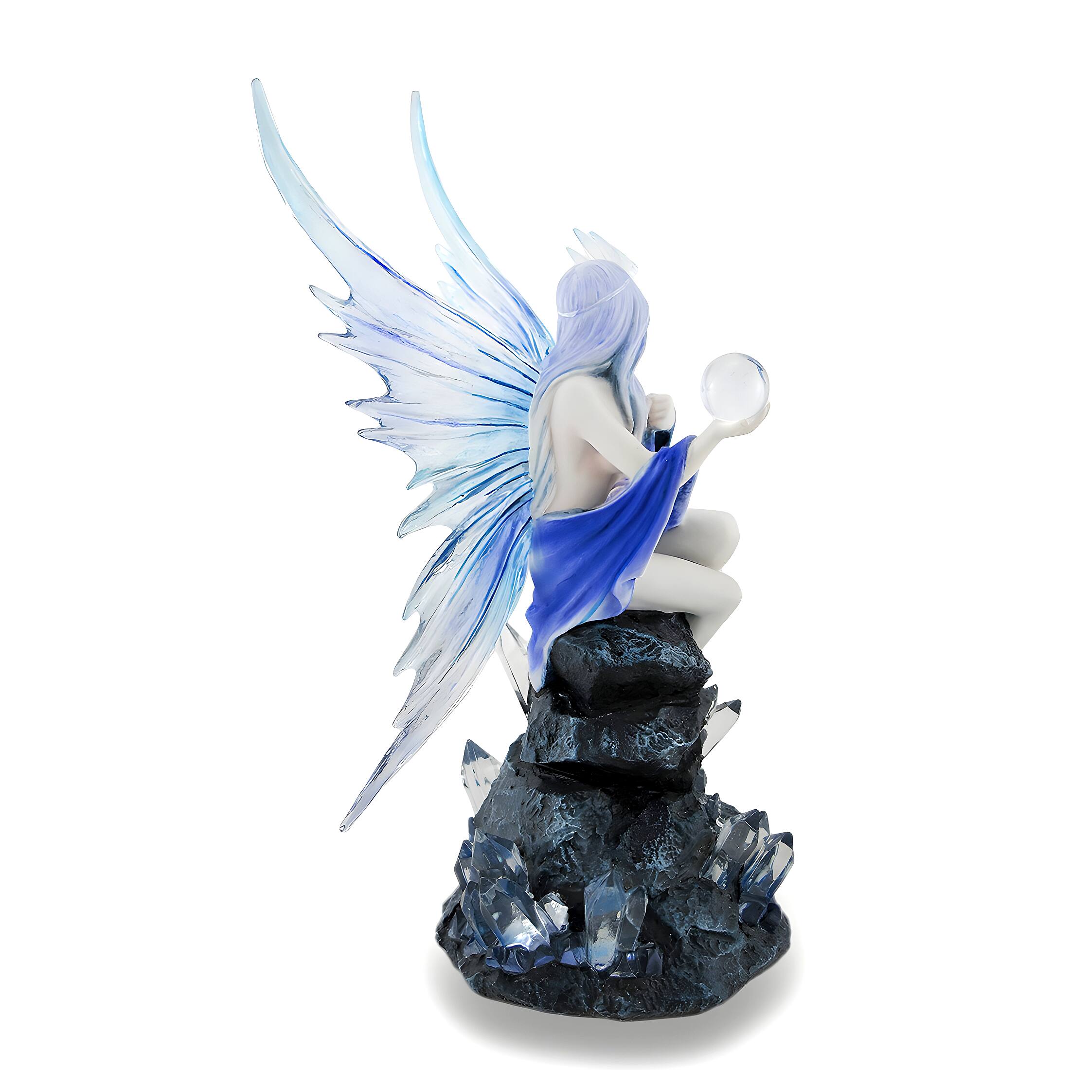 Alt View 2. Veronese Design - Anne Stokes Blue and Purple Stargazer Fairy Statue - Purple.