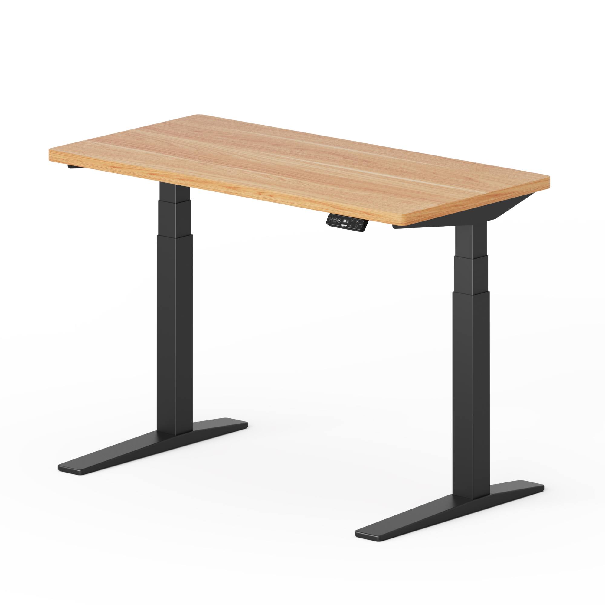 Angle. FlexiSpot - FlexiSpot E7Pro 48''W Electric Adjustable Standing Desk Chipboard, Maple/Black - Maple.