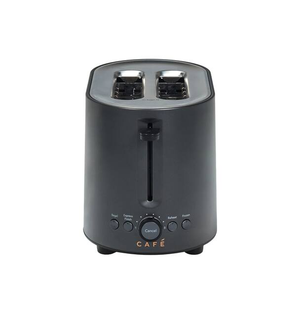 Café - Express Finish 2-Slice Toaster with Extra Wide Slots and 4 Preset Toasting Functions - Matte Black