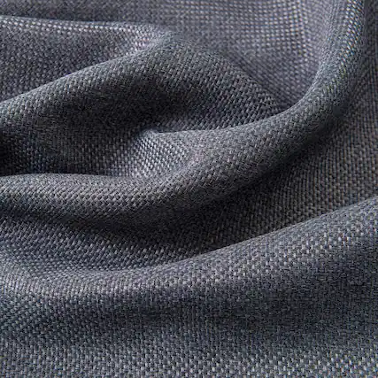 Front. Olivia Gray - Olivia Gray Lucas Charcoal Jacquard Blackout Grommet Curtain Panel - Charcoal.