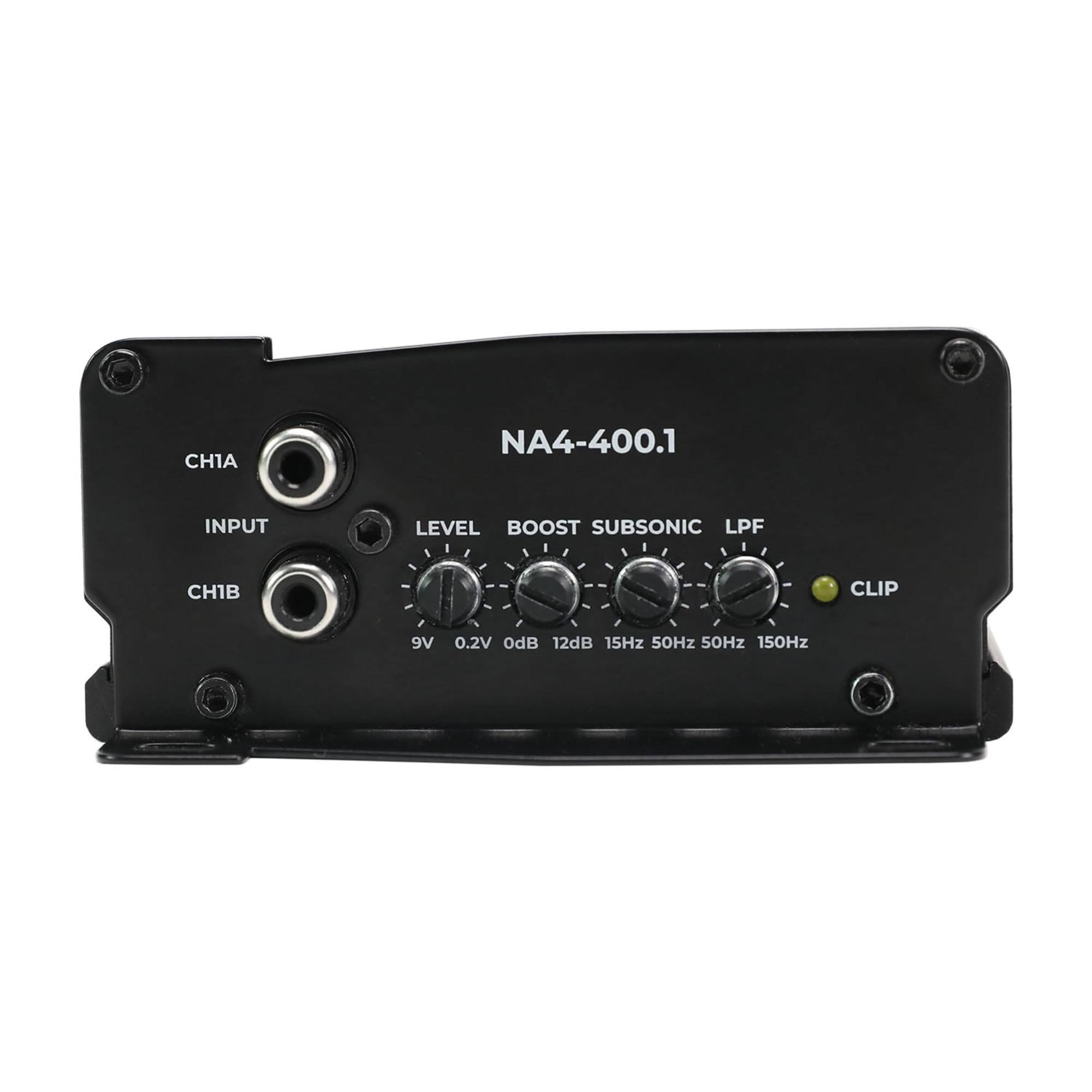 CH1A NA4-400.1 INPUT LEVEL BOOST SUBSONIC LPF CH1B CLIP 9V 0.2V 0dB 12dB 15Hz 50Hz 50Hz 150Hz