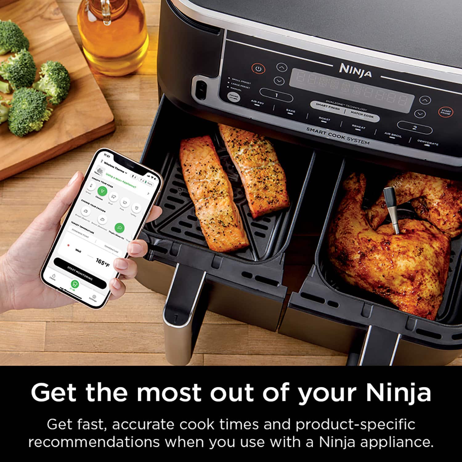 Get the most out of your Ninja appliance with fast, accurate cook times and product-specific recommendations.