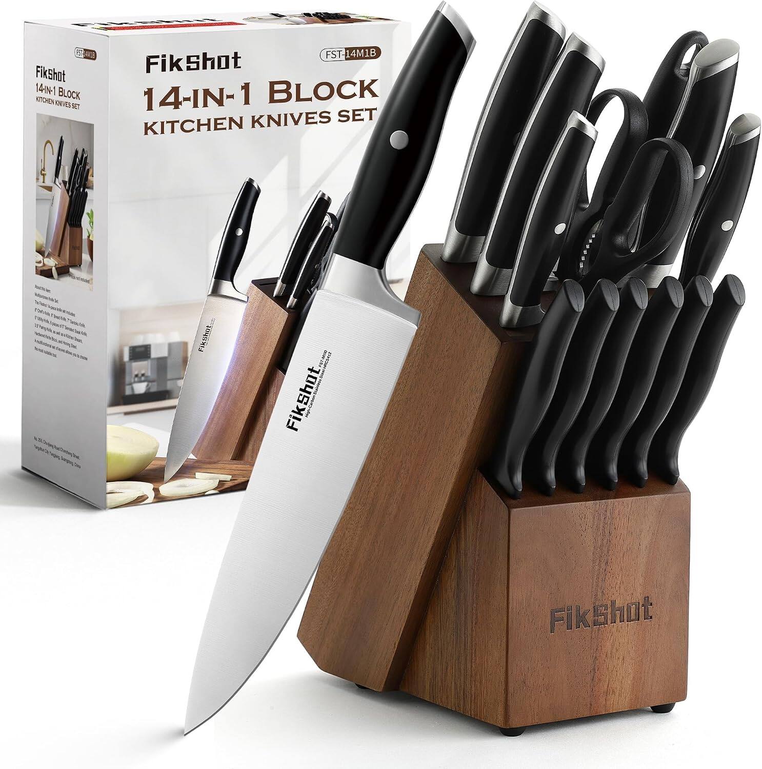 FikShot FST-14M1B  
FikShot 14-IN-1 BLOCK  
KITCHEN KNIVES SET