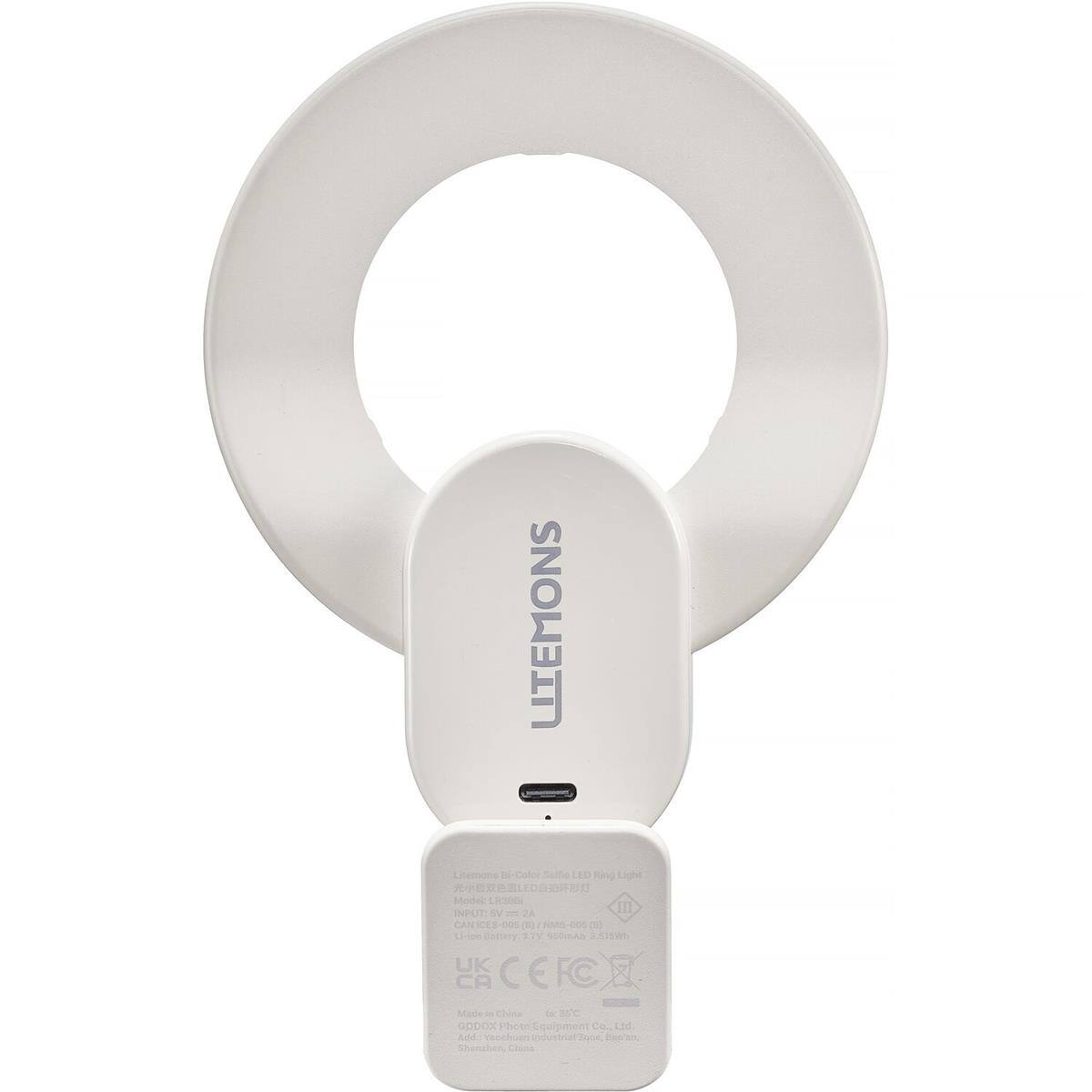 LITEMONS co - Culcr Selte LED Ring Light 0N D Model LIOO INPUT SV 2A CAN DOS D Hn-400 d Ciee UY TV ASOmAN adtin UK CA CEFC Made in China - aaC GODOX Photo Epulpesent Co. Ltd d mhochson cndustrial 20OK, aI Shonkben, Chonk