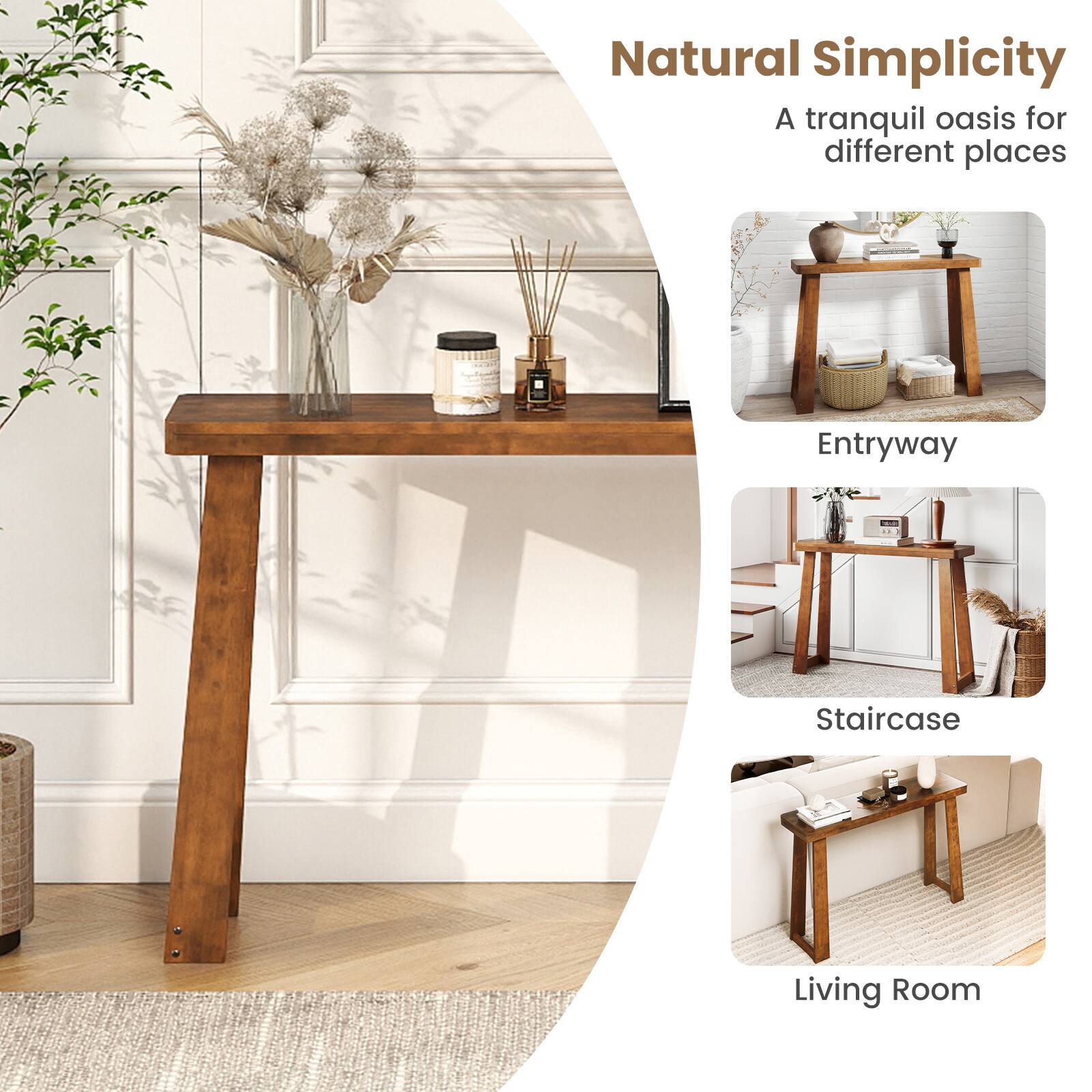 Natural Simplicity  
A tranquil oasis for different places  

Entryway  
Staircase  
Living Room