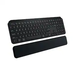 Logitech - MX Keys S Wireless Keyboard with Palm Rest, Fluid Precise Quiet Typing, Programmable Keys and Bluetooth - Black