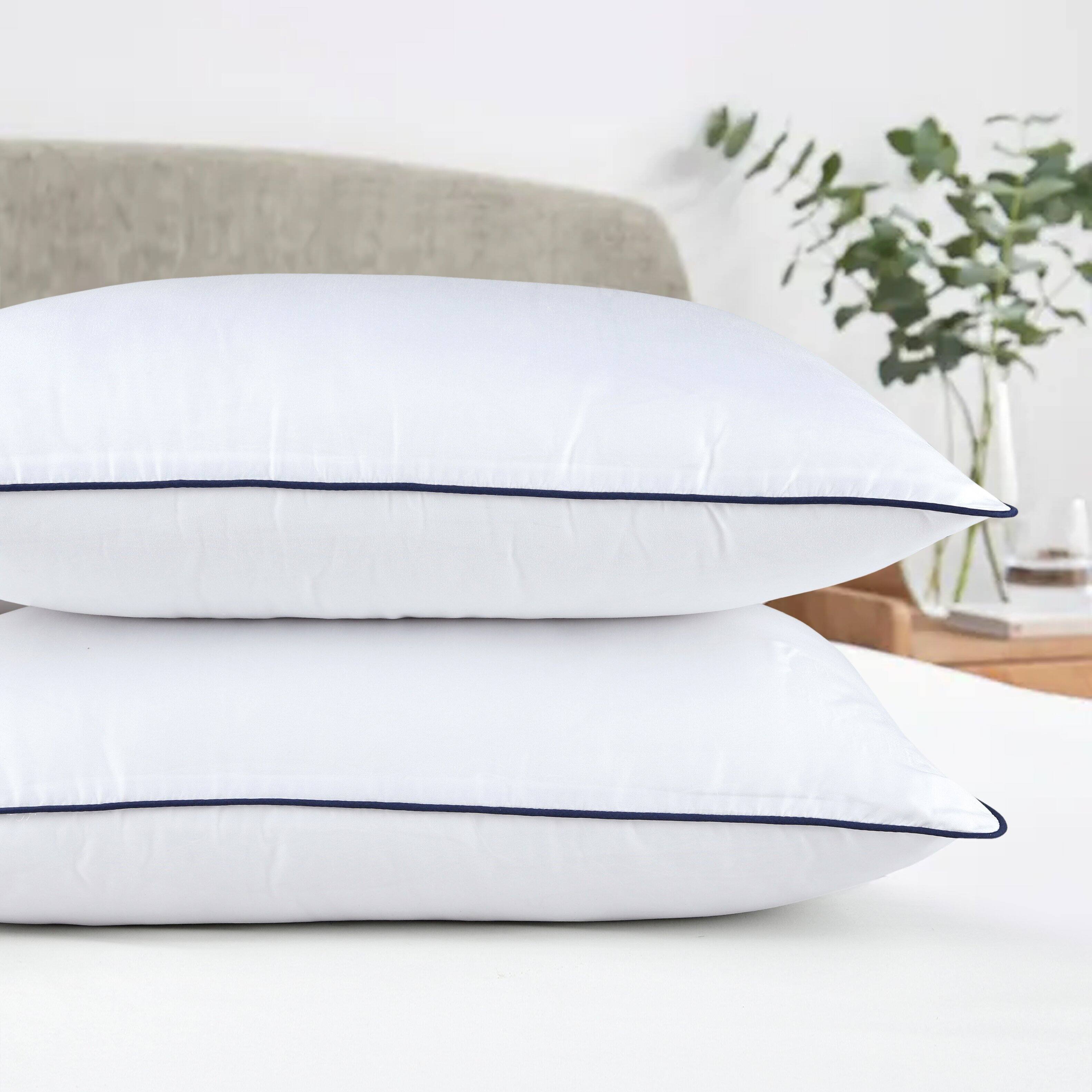 Angle. Dan River - Dan River 2 Pack Down Alternative Pillow Set (White) - Standard.